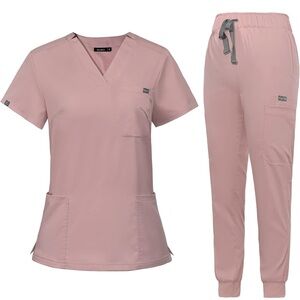Women's Pink Scrub Set